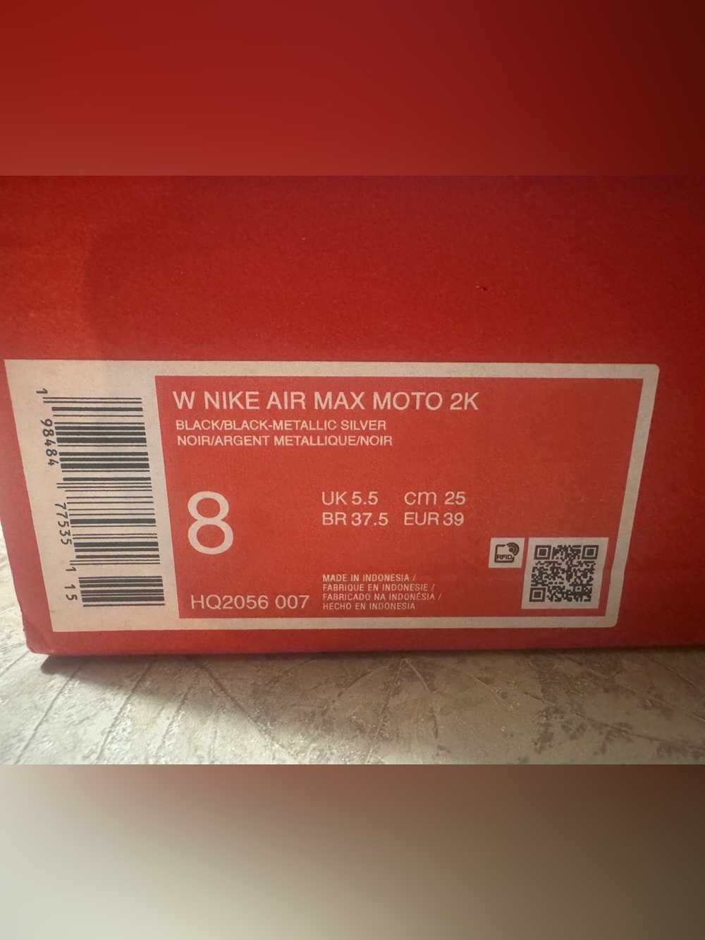 Nike air max moto 2K Black and Silver Mesh Lace-Up Sneakers - Picture 5 of 8